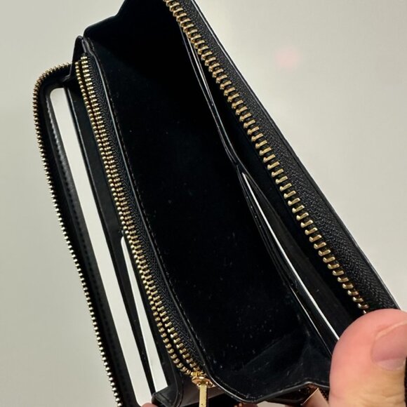 NWT!RARE! Coach F76971 Accordion Zip Wallet With Signature Canvas In Brown/Black - Picture 7 of 11